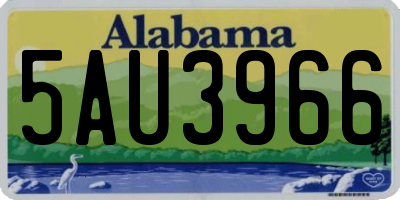 AL license plate 5AU3966