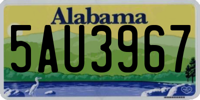 AL license plate 5AU3967