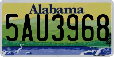 AL license plate 5AU3968