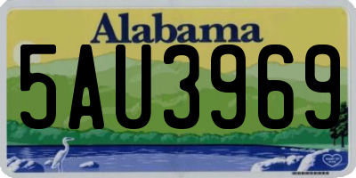 AL license plate 5AU3969