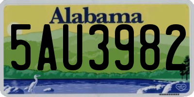 AL license plate 5AU3982