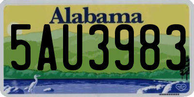 AL license plate 5AU3983