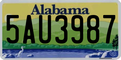 AL license plate 5AU3987