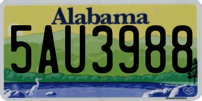AL license plate 5AU3988