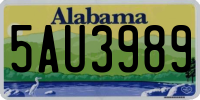 AL license plate 5AU3989