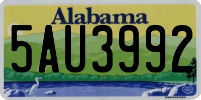 AL license plate 5AU3992