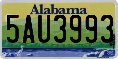 AL license plate 5AU3993