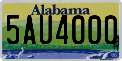 AL license plate 5AU4000