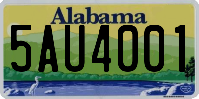 AL license plate 5AU4001