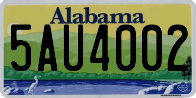 AL license plate 5AU4002