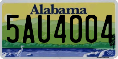AL license plate 5AU4004