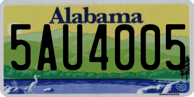 AL license plate 5AU4005