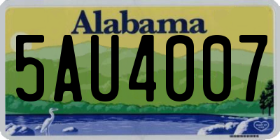 AL license plate 5AU4007