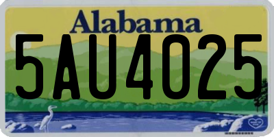 AL license plate 5AU4025