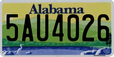 AL license plate 5AU4026