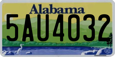 AL license plate 5AU4032