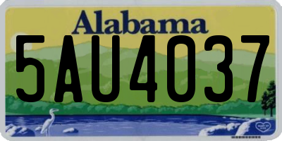 AL license plate 5AU4037