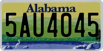 AL license plate 5AU4045
