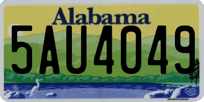 AL license plate 5AU4049