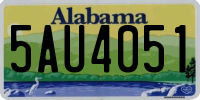 AL license plate 5AU4051