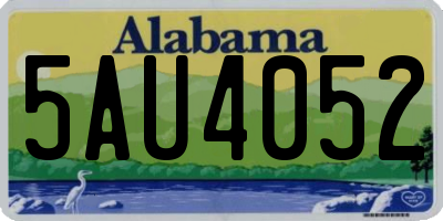AL license plate 5AU4052
