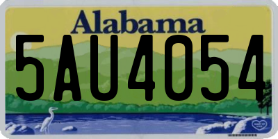 AL license plate 5AU4054