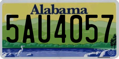 AL license plate 5AU4057