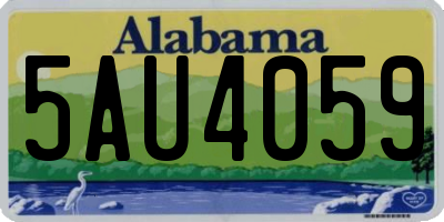 AL license plate 5AU4059