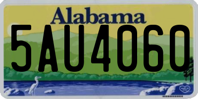 AL license plate 5AU4060