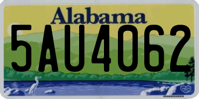 AL license plate 5AU4062