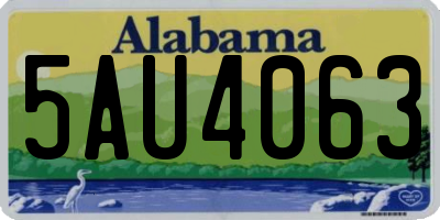 AL license plate 5AU4063
