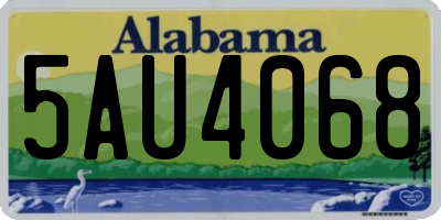 AL license plate 5AU4068