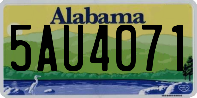 AL license plate 5AU4071