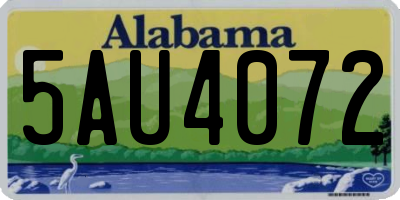 AL license plate 5AU4072