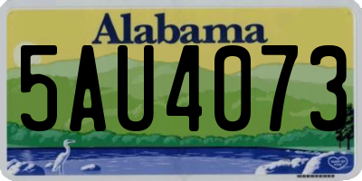 AL license plate 5AU4073