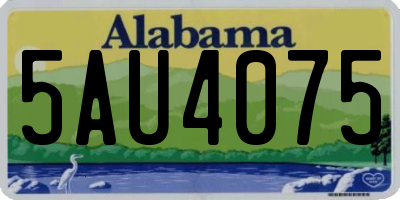 AL license plate 5AU4075