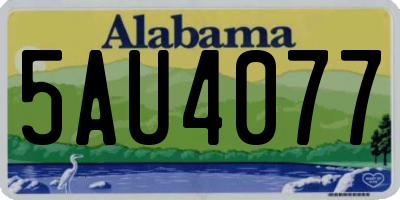 AL license plate 5AU4077