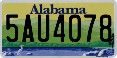AL license plate 5AU4078
