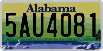 AL license plate 5AU4081