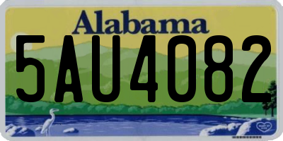 AL license plate 5AU4082