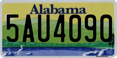 AL license plate 5AU4090