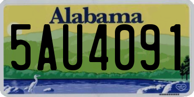 AL license plate 5AU4091