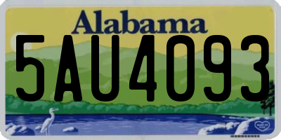 AL license plate 5AU4093
