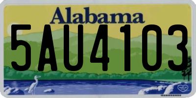 AL license plate 5AU4103