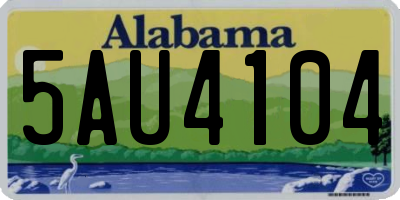 AL license plate 5AU4104