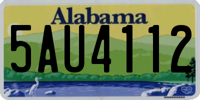 AL license plate 5AU4112