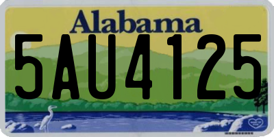 AL license plate 5AU4125