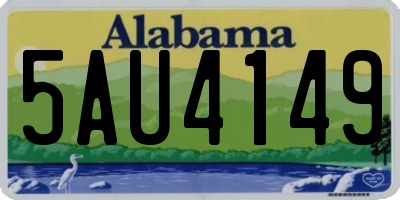 AL license plate 5AU4149
