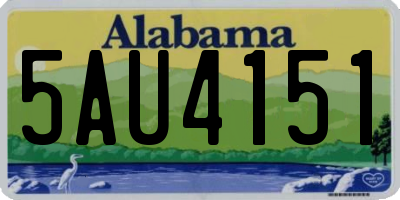 AL license plate 5AU4151