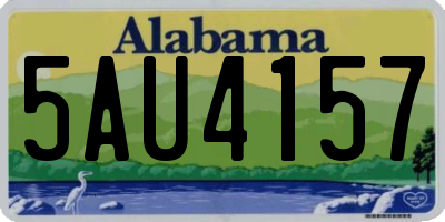 AL license plate 5AU4157